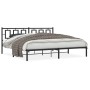 Bed frame with black metal headboard 200x200 cm by , Beds and slatted bases - Ref: Foro24-374248, Price: 125,60 €, Discount: %