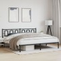 Bed frame with black metal headboard 200x200 cm by , Beds and slatted bases - Ref: Foro24-374248, Price: 125,60 €, Discount: %