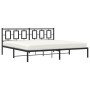 Bed frame with black metal headboard 200x200 cm by , Beds and slatted bases - Ref: Foro24-374248, Price: 125,60 €, Discount: %