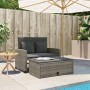 Gartensofa mit Kissen, 2-Sitzer, graues synthetisches Rattan von , Outdoor-Sofas - Ref: Foro24-365134, Preis: 280,36 €, Rabat...