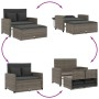 Garden sofa with cushions 2 seater gray synthetic rattan by , Outdoor sofas - Ref: Foro24-365134, Price: 281,99 €, Discount: %