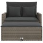 Garden sofa with cushions 2 seater gray synthetic rattan by , Outdoor sofas - Ref: Foro24-365134, Price: 280,36 €, Discount: %