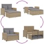 2-seater garden sofa with cushions, beige synthetic rattan by , Outdoor sofas - Ref: Foro24-365136, Price: 312,69 €, Discount: %