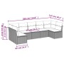 7-teiliges Gartensofa-Set mit braunen PE-Rattan-Kissen von , Gartensets - Ref: Foro24-3217433, Preis: 446,37 €, Rabatt: %