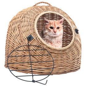 Katzentransportbox aus Naturweide, 60 x 45 x 45 cm von vidaXL, Transportboxen und Boxen für Haustiere - Ref: Foro24-170909, P...