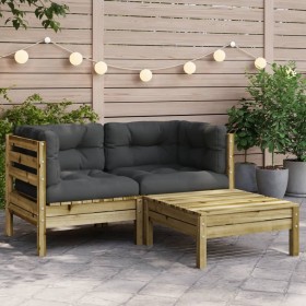 2-seater garden sofa with cushions and footrest by , Modular outdoor sofas - Ref: Foro24-838180, Price: 221,99 €, Discount: %