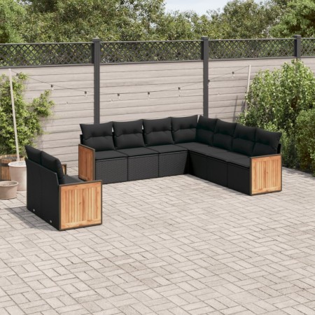 8-piece garden sofa set and black synthetic rattan cushions by , Garden sets - Ref: Foro24-3260179, Price: 637,99 €, Discount: %