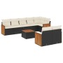 8-piece garden sofa set and black synthetic rattan cushions by , Garden sets - Ref: Foro24-3260236, Price: 604,31 €, Discount: %