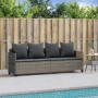 Lounger with gray synthetic rattan cushions by , Loungers - Ref: Foro24-368346, Price: 235,99 €, Discount: %