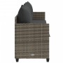 Lounger with gray synthetic rattan cushions by , Loungers - Ref: Foro24-368346, Price: 235,99 €, Discount: %