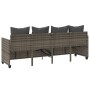 Lounger with gray synthetic rattan cushions by , Loungers - Ref: Foro24-368346, Price: 235,99 €, Discount: %