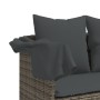 Lounger with gray synthetic rattan cushions by , Loungers - Ref: Foro24-368346, Price: 235,99 €, Discount: %