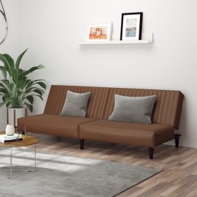 2 seater sofa bed brown synthetic leather by , Sofas - Ref: Foro24-375948, Price: 216,99 €, Discount: %