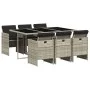 Garten-Essgruppe 7-teilig und hellgraue Kissen aus synthetischem Rattan von , Gartensets - Ref: Foro24-3210551, Preis: 625,09...