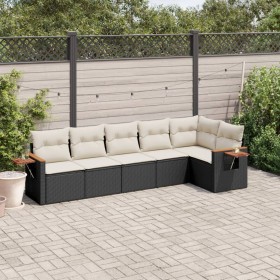 6-teilige Gartensofagarnitur und schwarze synthetische Rattankissen von , Gartensets - Ref: Foro24-3259228, Preis: 388,00 €, ...