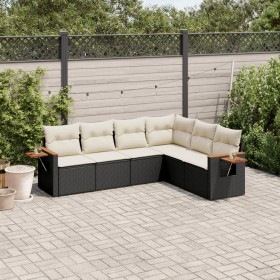 6-piece garden sofa set and black synthetic rattan cushions by , Garden sets - Ref: Foro24-3259242, Price: 401,43 €, Discount: %