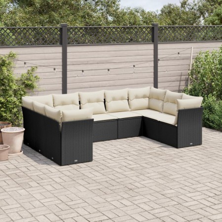 8-teiliges Gartensofa-Set und schwarze synthetische Rattankissen von , Gartensets - Ref: Foro24-3249965, Preis: 525,99 €, Rab...