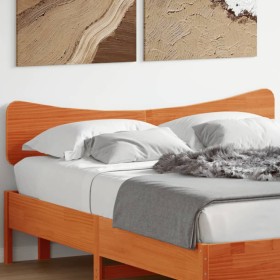 Solid wax brown pine wood bed headboard 150 cm by , Headboards and footboards - Ref: Foro24-844776, Price: 50,99 €, Discount: %