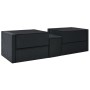 Set muebles de jardín 5 piezas y cojines ratán sintético negro de vidaXL, Conjuntos de jardín - Ref: Foro24-47813, Precio: 38...