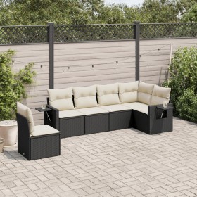 6-piece garden sofa set and black synthetic rattan cushions by , Garden sets - Ref: Foro24-3252563, Price: 390,99 €, Discount: %