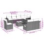 8-teiliges Gartensofa-Set und schwarze synthetische Rattankissen von , Gartensets - Ref: Foro24-3252783, Preis: 614,52 €, Rab...