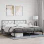 Estructura de cama con cabecero metal negro 200x200 cm de , Camas y somieres - Ref: Foro24-376233, Precio: 114,32 €, Descuent...