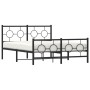 Estructura de cama cabecero y estribo metal negro 140x190 cm de , Camas y somieres - Ref: Foro24-376244, Precio: 118,99 €, De...