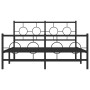 Estructura de cama cabecero y estribo metal negro 140x190 cm de , Camas y somieres - Ref: Foro24-376244, Precio: 118,99 €, De...