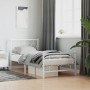 Estructura cama metal con cabecero y pie cama blanca 90x200 cm de , Camas y somieres - Ref: Foro24-376286, Precio: 80,99 €, D...