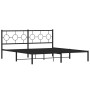 Estructura de cama con cabecero metal negro 183x213 cm de , Camas y somieres - Ref: Foro24-376231, Precio: 106,75 €, Descuent...