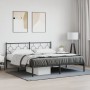 Estructura de cama con cabecero metal negro 183x213 cm de , Camas y somieres - Ref: Foro24-376231, Precio: 106,75 €, Descuent...