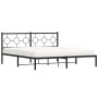 Estructura de cama con cabecero metal negro 183x213 cm de , Camas y somieres - Ref: Foro24-376231, Precio: 106,75 €, Descuent...