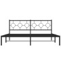 Estructura de cama con cabecero metal negro 183x213 cm de , Camas y somieres - Ref: Foro24-376231, Precio: 106,75 €, Descuent...