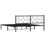 Estructura de cama con cabecero metal negro 183x213 cm de , Camas y somieres - Ref: Foro24-376231, Precio: 106,75 €, Descuent...