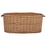 Brennholzkorb mit Transportgriffen Weide natur 78x54x34cm von vidaXL, Brennholztaschen und -halter - Ref: Foro24-286983, Prei...