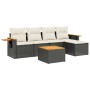 6-piece garden sofa set and black synthetic rattan cushions by , Garden sets - Ref: Foro24-3259165, Price: 367,89 €, Discount: %