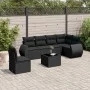 7-teiliges Garten-Essset und schwarze Kissen aus synthetischem Rattan von , Gartensets - Ref: Foro24-3253772, Preis: 458,34 €...