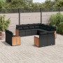 11-piece garden sofa set and black synthetic rattan cushions by , Garden sets - Ref: Foro24-3258898, Price: 797,14 €, Discoun...