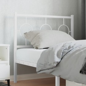 White metal headboard 90 cm by , Headboards and footboards - Ref: Foro24-376303, Price: 32,99 €, Discount: %