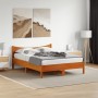 Estructura de cama madera maciza pino marrón cera 135x190 cm de , Camas y somieres - Ref: Foro24-844748, Precio: 121,24 €, De...