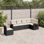 6-teiliges Gartensofa-Set und schwarze synthetische Rattankissen von , Gartensets - Ref: Foro24-3259256, Preis: 392,51 €, Rab...