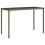 Garden table glass surface PE rattan gray 115x54x74 cm by , Garden tables - Ref: Foro24-365073, Price: 65,91 €, Discount: %