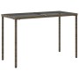 Garden table glass surface PE rattan gray 115x54x74 cm by , Garden tables - Ref: Foro24-365073, Price: 65,91 €, Discount: %