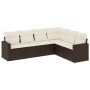 6-piece garden sofa set and brown synthetic rattan cushions by , Garden sets - Ref: Foro24-3219003, Price: 421,67 €, Discount: %