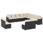 Gartensofa- und Kissenset 13-teilig aus schwarzem synthetischem Rattan von , Gartensets - Ref: Foro24-3258885, Preis: 762,13 ...