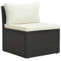 Gartenmöbel und Kissen Set 4-teilig synthetisches Rattan braun von vidaXL, Outdoor-Sofas - Ref: Foro24-47810, Preis: 390,24 €...