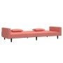 Sofá cama de 2 plazas con dos almohadas terciopelo rosa de , Sofás - Ref: Foro24-375819, Precio: 248,66 €, Descuento: %