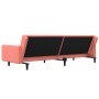 Sofá cama de 2 plazas con dos almohadas terciopelo rosa de , Sofás - Ref: Foro24-375819, Precio: 248,66 €, Descuento: %