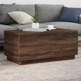 Coffee table with LED lights oak brown 90x50x40 cm by , Coffee table - Ref: Foro24-839881, Price: 80,39 €, Discount: %