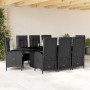 9-piece garden dining set and black synthetic rattan cushions by , Garden sets - Ref: Foro24-3213525, Price: 1,00 €, Discount: %